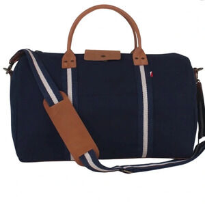 NWT ShoreBags Tourist Duffle Leather Trim